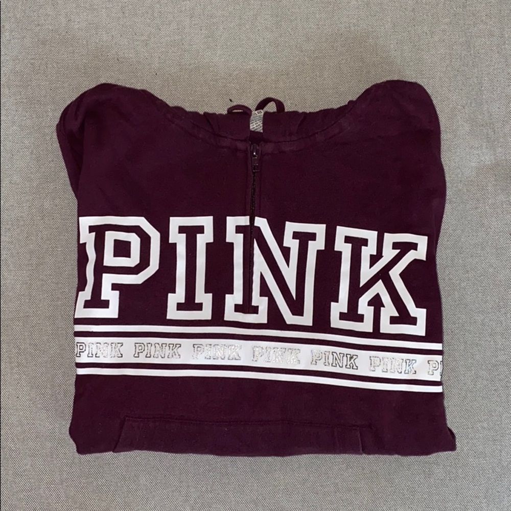 PINK Half-Zip Sweater